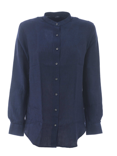 Fay Long Sleeve Shirt In Blu