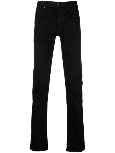 Tom Ford Black Straight-leg Jeans In Nero