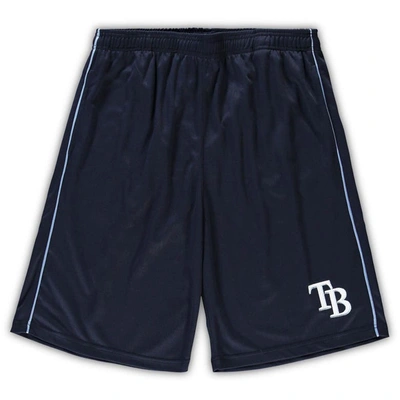 Profile Navy Tampa Bay Rays Big & Tall Mesh Shorts