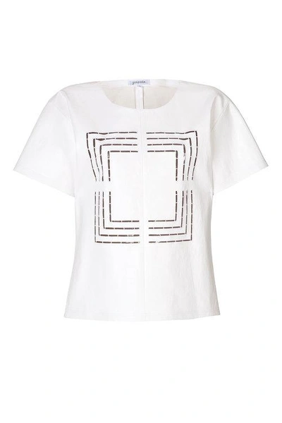 Jitrois Leather Top With Cutouts In White