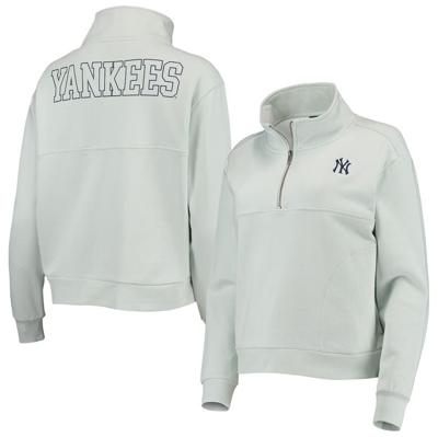 The Wild Collective Light Blue New York Yankees Two-hit Quarter-zip Pullover Top