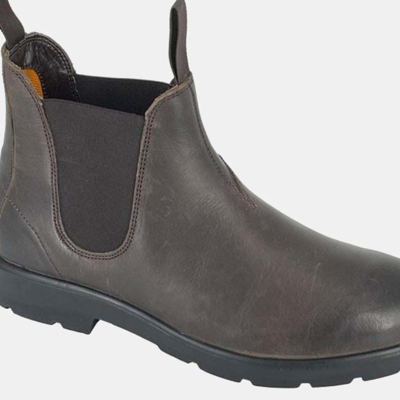 Roamers Mens Waxy Leather Chelsea Boots In Brown