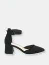 London Rag Low Heel Ankle Strap Block Sandal In Black