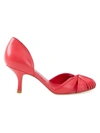 Sarah Chofakian Round Toe 70mm Pumps In Red