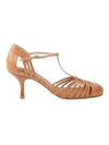 Sarah Chofakian Strappy Pumps In Brown