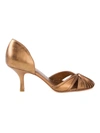 Sarah Chofakian Round-toe Pumps In Metallic