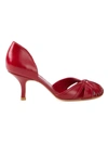 Sarah Chofakian Round-toe 70mm Pumps In Red