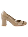 Sarah Chofakian Chunky Heel Pumps In Azeitona