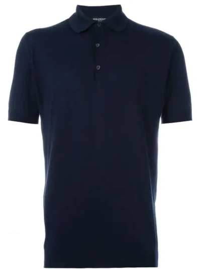 John Smedley Classic Polo Shirt In Blue