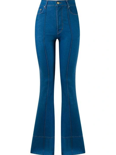 Amapô High Waist Flared Jeans In Blue