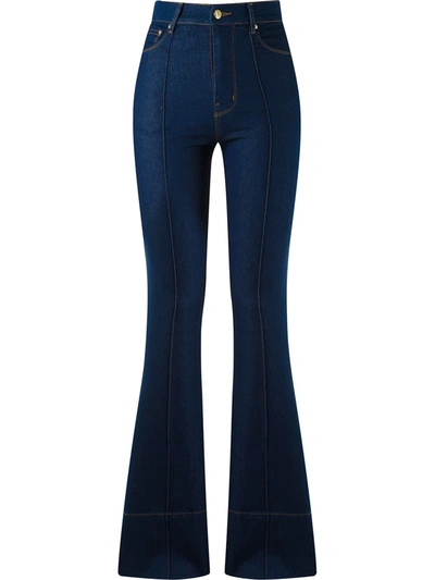 Amapô High Waist Flared Jeans In Blue