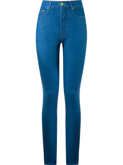 Amapô Five Pocket Skinny Jeans In Blue