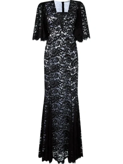 Martha Medeiros Lace Maxi Dress In Black