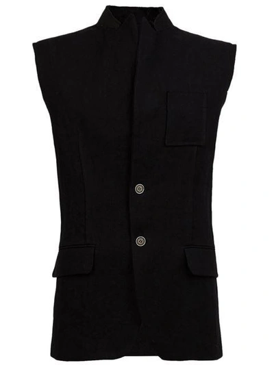 Stand Studio Aganovich Stand-up Collar Buttoned Gilet - Black