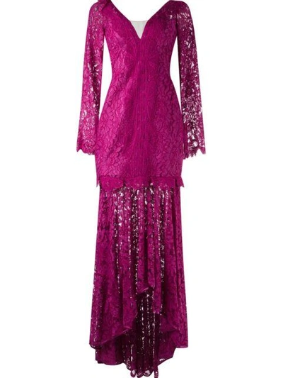 Martha Medeiros Lace Maxi Dress In Pink