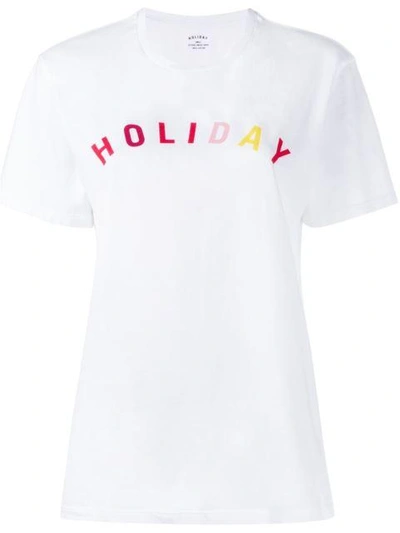 Holiday White Logo Cotton T Shirt