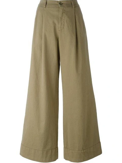 P.a.r.o.s.h Wide-legged Draped Trousers In Neutrals