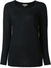 N•peal Cashmere Superfine Longsleeved Top In Black