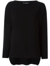 Alberto Biani Longsleeved T-shirt In Black