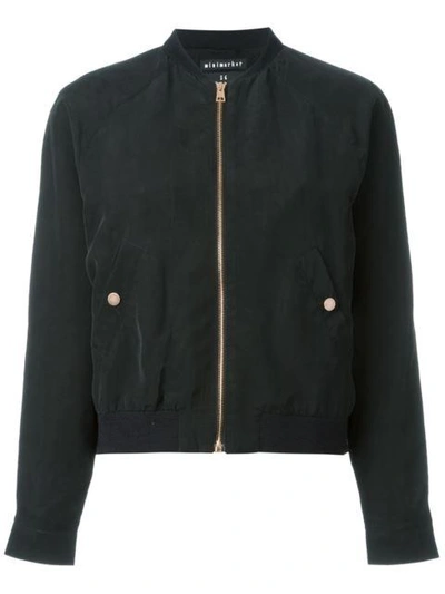 Minimarket Happy Bomber Jacket In Black