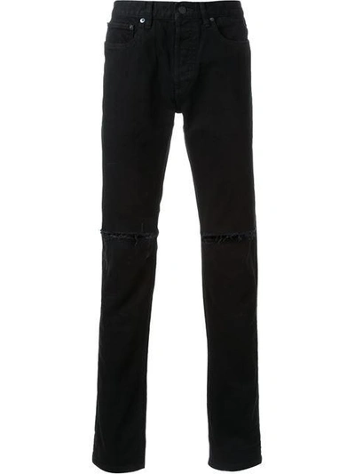 Hl Heddie Lovu Distressed Slim-fit Jeans In Black