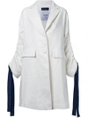 Rossella Jardini Drawstring Sleeve Coat In White