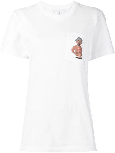Unfortunate Portrait 'tupocket' T-shirt In White