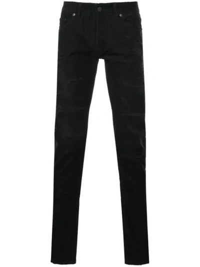 Hl Heddie Lovu Mid-rise Distressed Skinny Jeans In Black