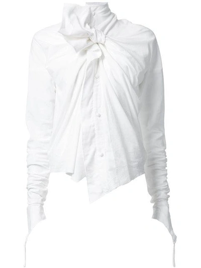 Aganovich Bow Detail Blouse - White