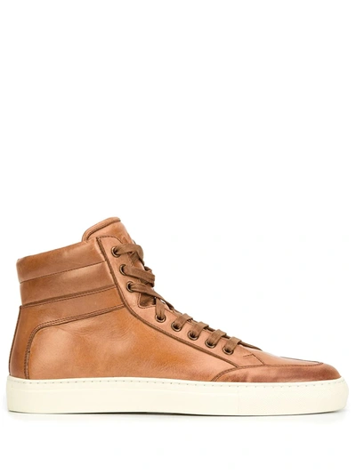Koio Collective Primo High-top Sneakers In Brown