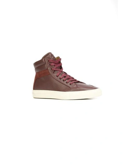 Koio Collective The Primo Marsala Hi-top Sneakers In Red