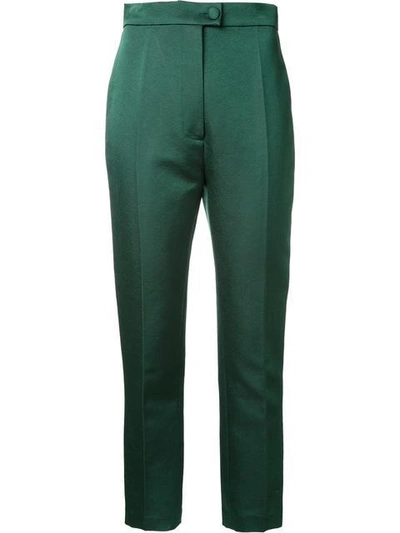 Martin Grant Tailored Cropped Trousers - Green