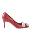 Sarah Chofakian Mid-heel Pumps In Red