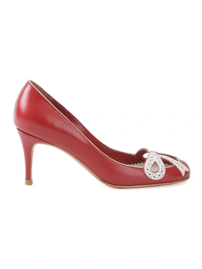 Sarah Chofakian Mid-heel Pumps In Red