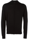 John Smedley High Neck Zipped Cardigan In Black