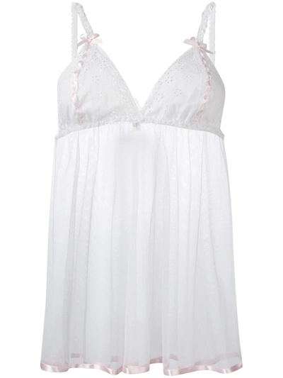 Folies By Renaud Antoinette Babydoll Slip Dress In White