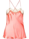 Gilda & Pearl 'gina' Camisole In Coral/gold