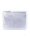 Comme Des Garçons 'silver' Zip Purse In Metallic