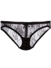 Folies By Renaud Carla Noir Ribbon Briefs In Black