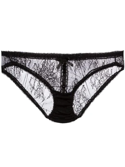 Folies By Renaud Carla Noir Ribbon Briefs In Black