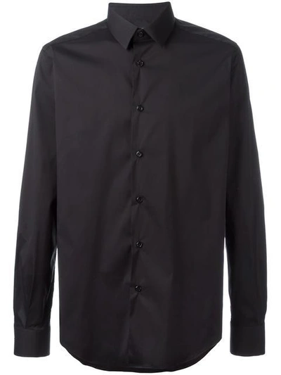 Fashion Clinic Classic Buttoned Shirt In Black