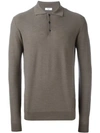 Fashion Clinic Polo Collar Jumper In Brown