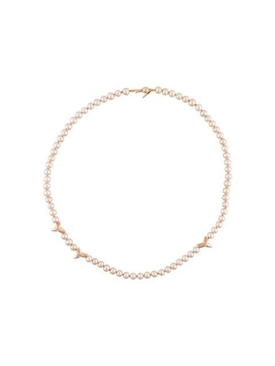 Nektar De Stagni 'costa Mesa Exclusive' Pearls Short Necklace In Metallic