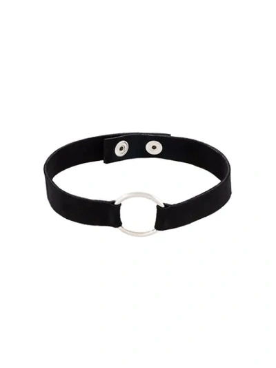 Manokhi Ring Detailing Choker In Black