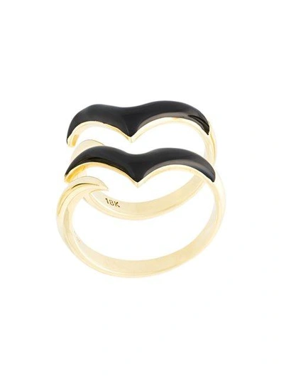 Gisele For Eshvi 'fly With Me' Ring In Black
