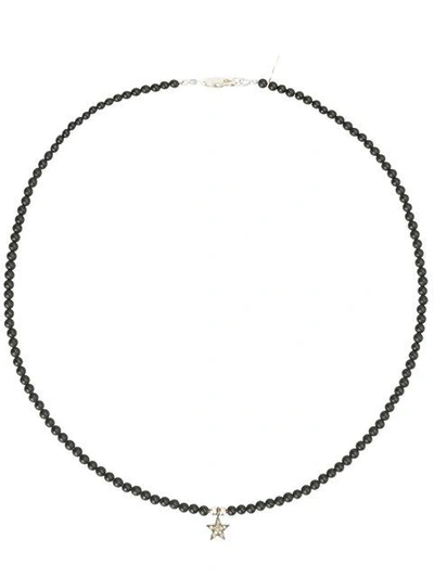 Catherine Michiels Mini Star Necklace In Black