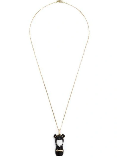 Kristin Hanson 'kokeshi Doll'charm Necklace In Black