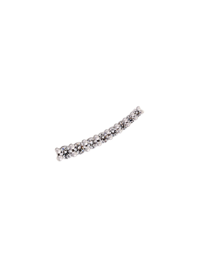 Alinka 'dasha' White Diamond Right Side Small Slider Earring In Metallic