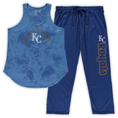 Concepts Sport Royal Kansas City Royals Plus Size Jersey Tank Top & Pants Sleep Set