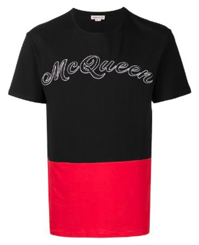 Alexander Mcqueen Cotton Logo T-shirt In Black
